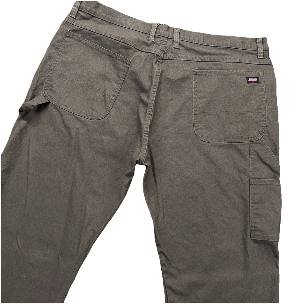 Dickies Carpenter Pants Mens 42x30 Olive Green Stretch Straight Canvas‎ Workwear